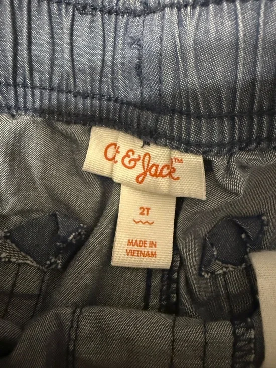 Three-Pack Pull-On Shorts - Navy, Chambray, Mustard - Picture 6 of 9